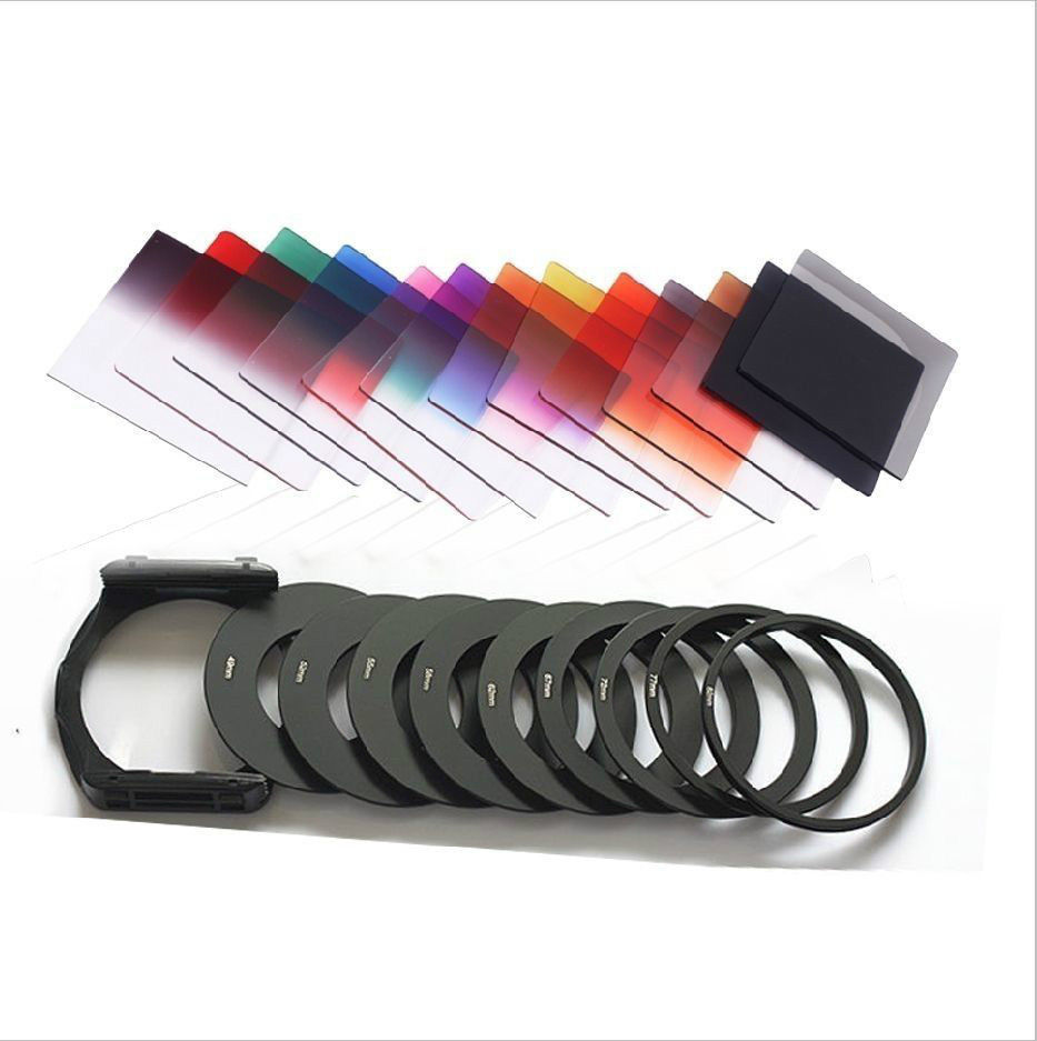 21 in 1 Set and 11 pcs Square Gradual ND Color Filter Kit