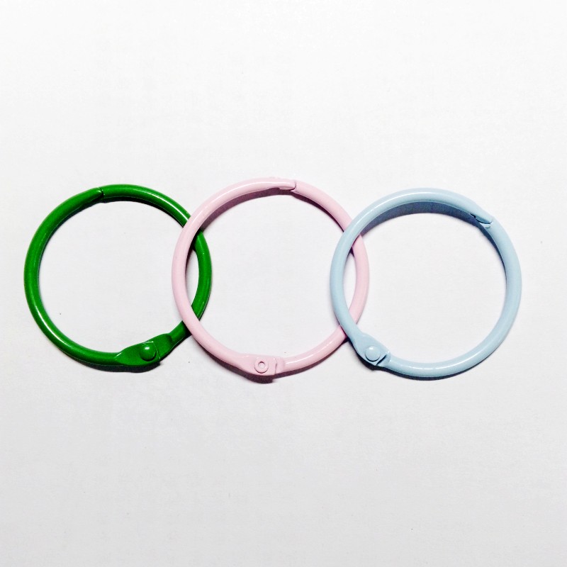 40pcs 42mm Mixed Color Photo Album Loose-Leaf Book Card Wire Binding