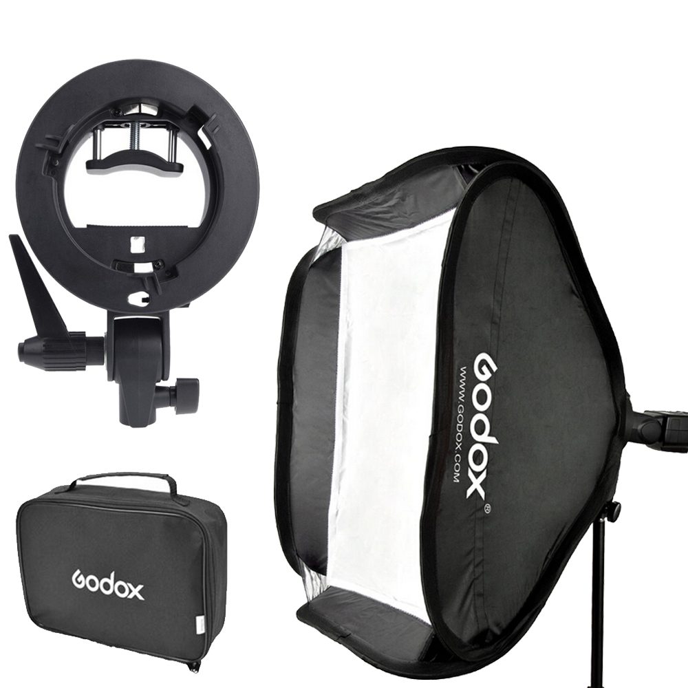S-Type Bowens Bracket Mount for Flash + Bag Kit for Camera Flash