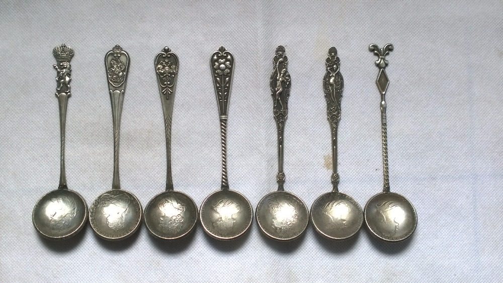 DASHUMIAOCOIN 7 Different Types of Russian Coins Spoons
