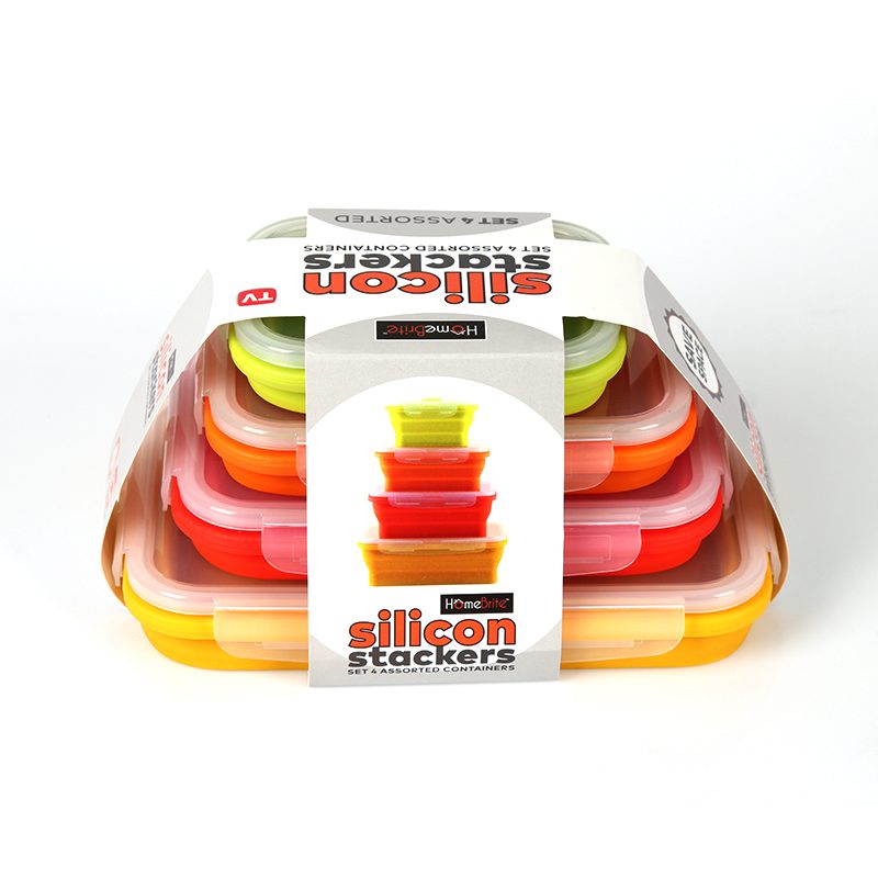 Big Bento Silicone Portable Lunch Box Folding Microwave Dinnerware