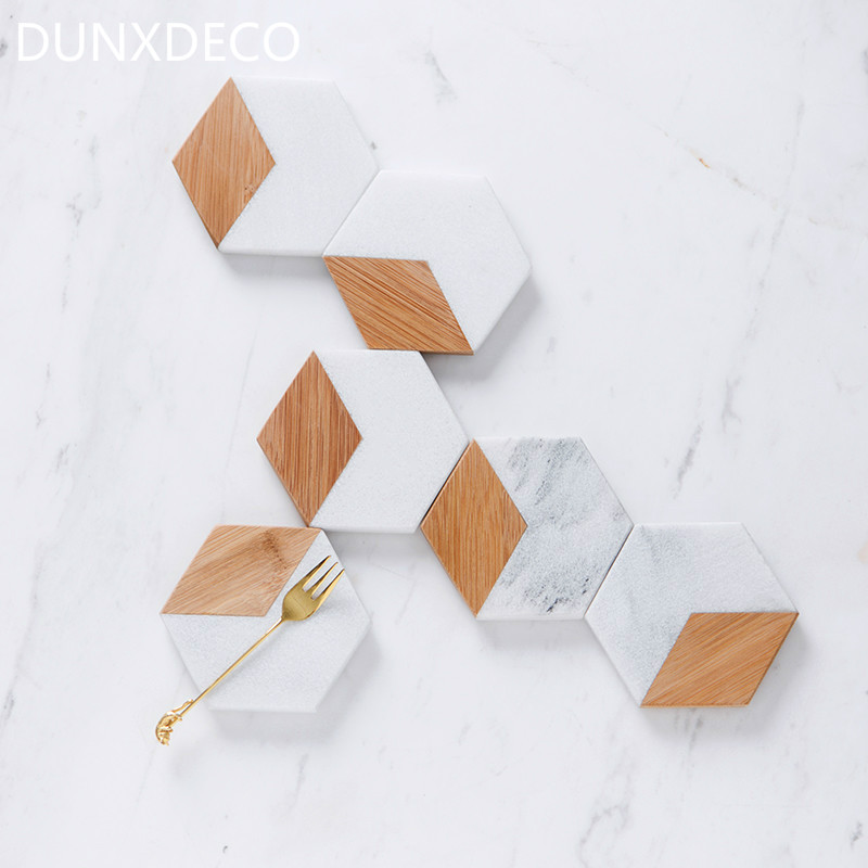DUNXDECO Coffee Cup Pad Set