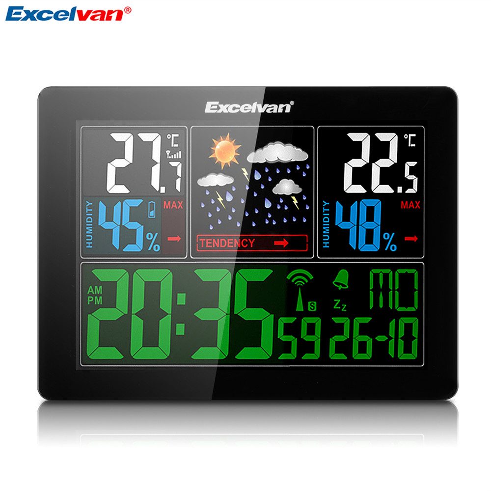 EXCELVAN Digital Antique Style Radio Alarm Clock
