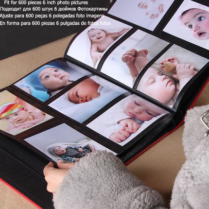 BLINGIRD Frameless 600pcs Leather Good Quality Large Capacity Photo Album