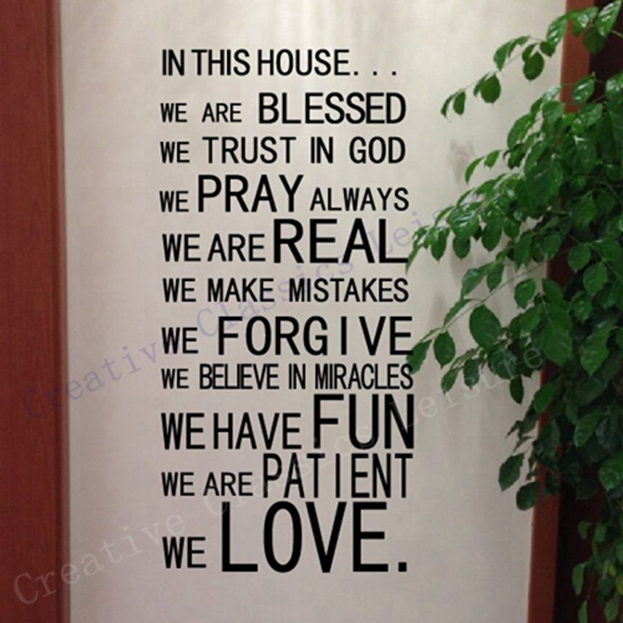 Inspiring Christian Quotes Wall Art Home Decor Stickers