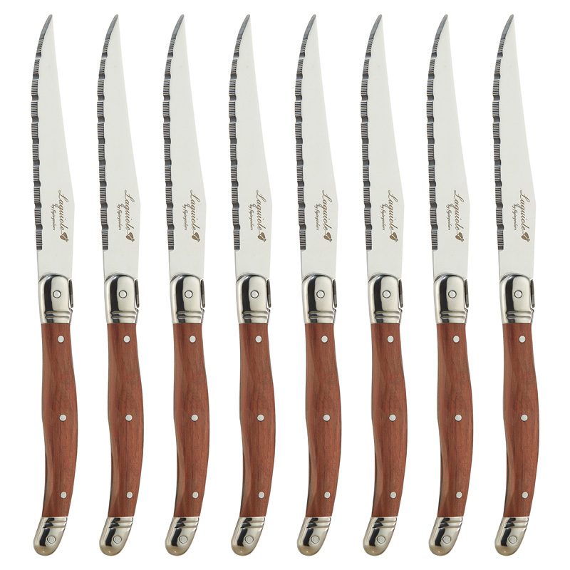LAGUIOLE BY FLYINGCOLORS Steak Knife in Wood Base