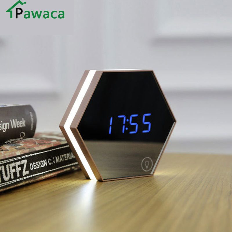 Pawaca New Electronic Multifunction LED Night Light Wall Clock