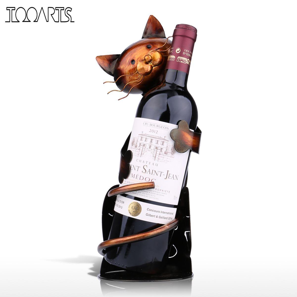 TOOARTS Cat Wine Holder Stand Home Decoration