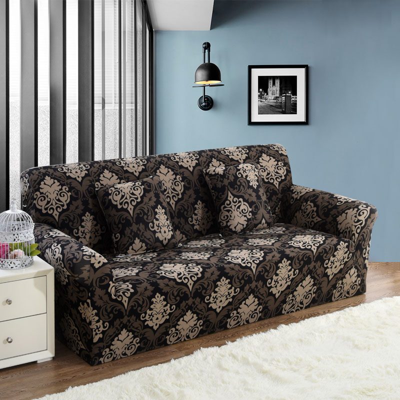 Forcheer Printed Geometric Double Seat Sofa Cover Made in Europe
