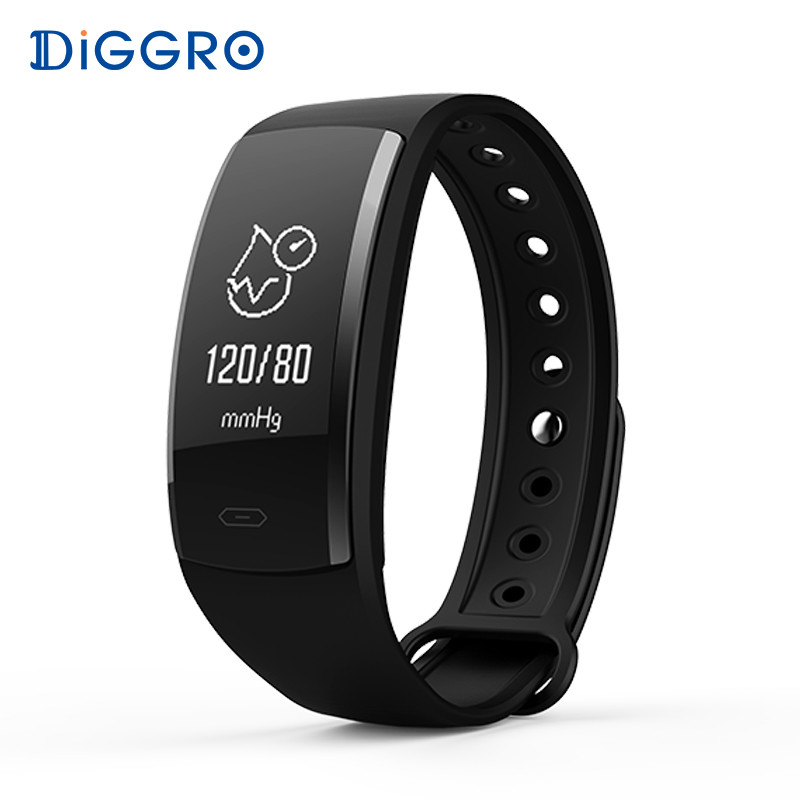 Diggro QS90 Blood Pressure Heart Rate Monitor Smart Bracelet