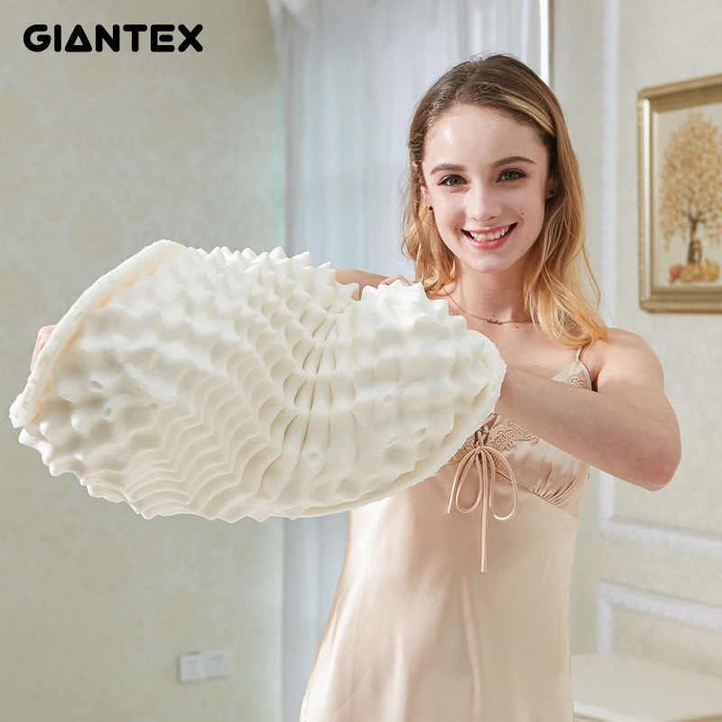 GIANTEX Natural Latex Sleeping Bedding Cervical Massage Pillow