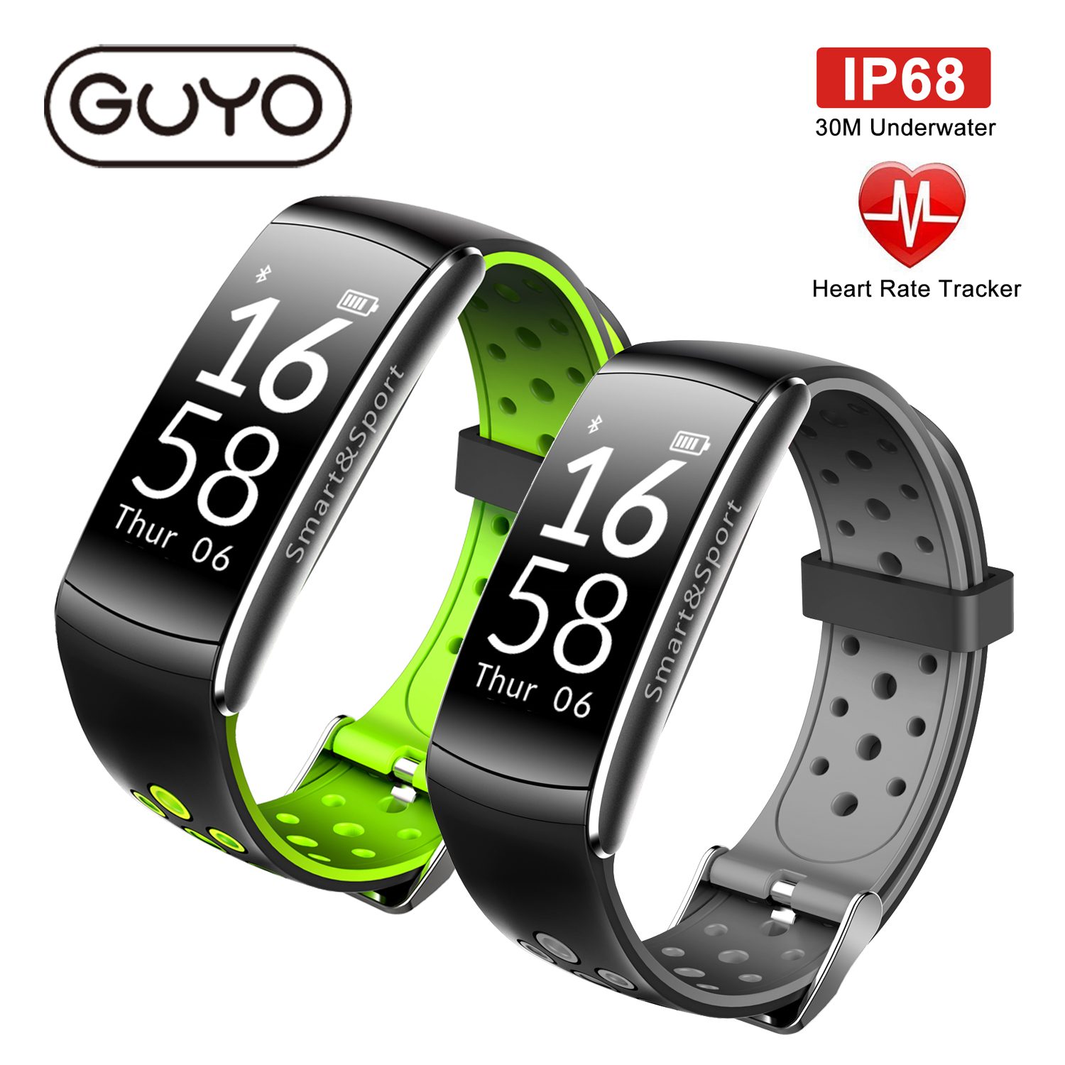 GUYO Smart Watch Waterproof Fitness Tracker Blood Pressure