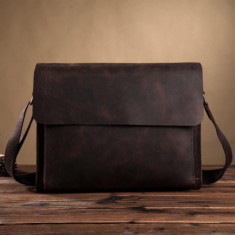Genuine Leather Messenger Bag For Men