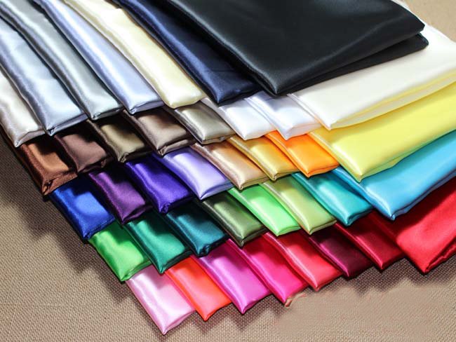 lubuFiGo Spandex Polyester Woven Plain Satin Fabric