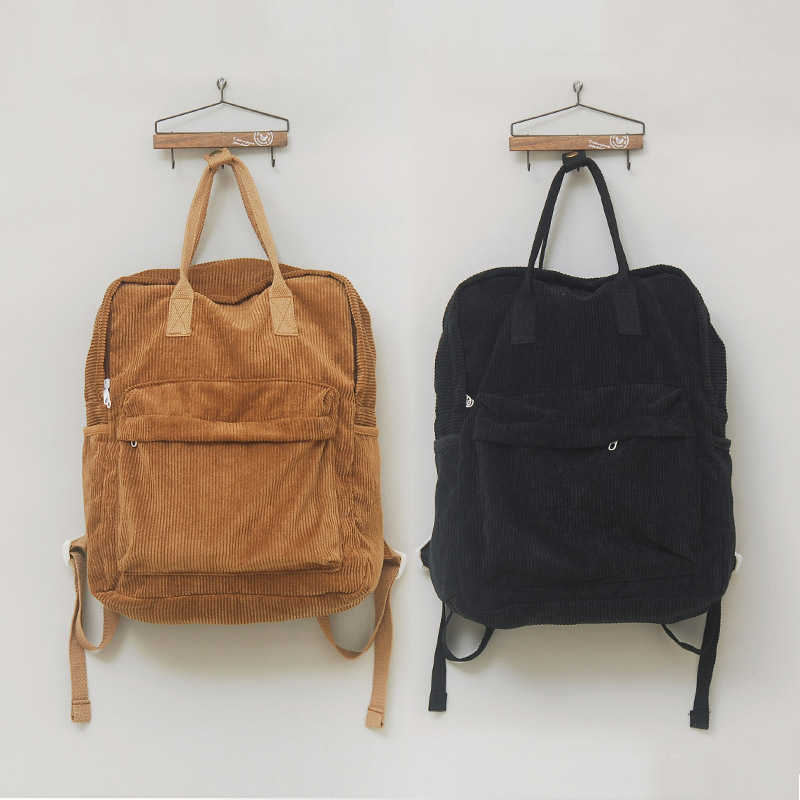 Japanese Mori Girl Corduroy Schoolbag