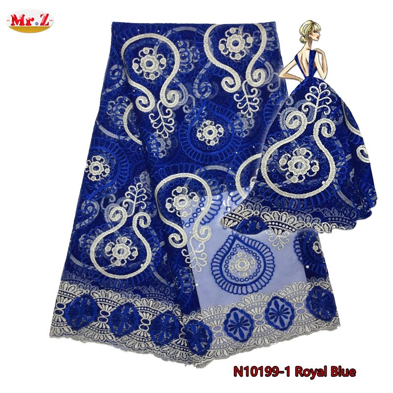 Mr. Z Embroidered Mesh 100% Polyester Lace Fabric