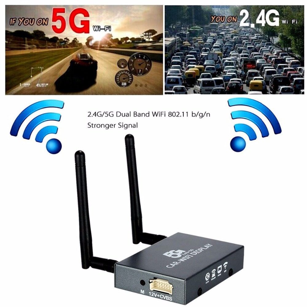 car Wifi Display Mirabox 2.4G 5G Wireless Airplay Miracast DLNA Screen Mirroring HDMI connector car monitor dongle router box