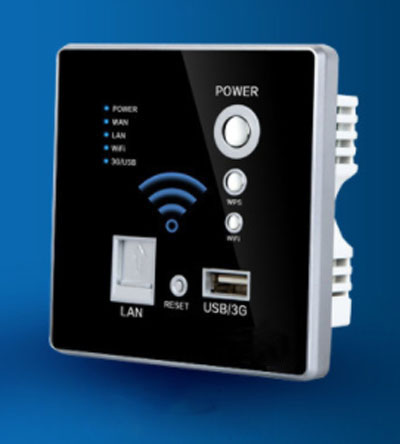 300M Rate WIFI USB Charging WiFi Socket Wall Embedded