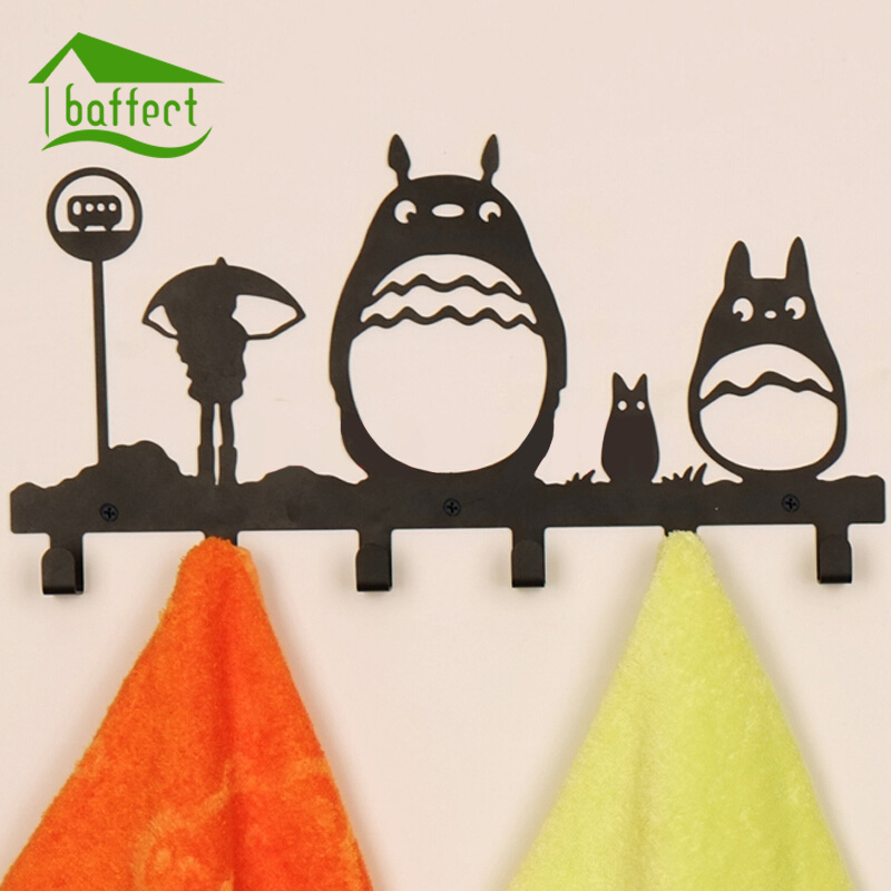 6 Hooks on the Wall Bathroom Door Hanger Tower Holder or Home Decoration