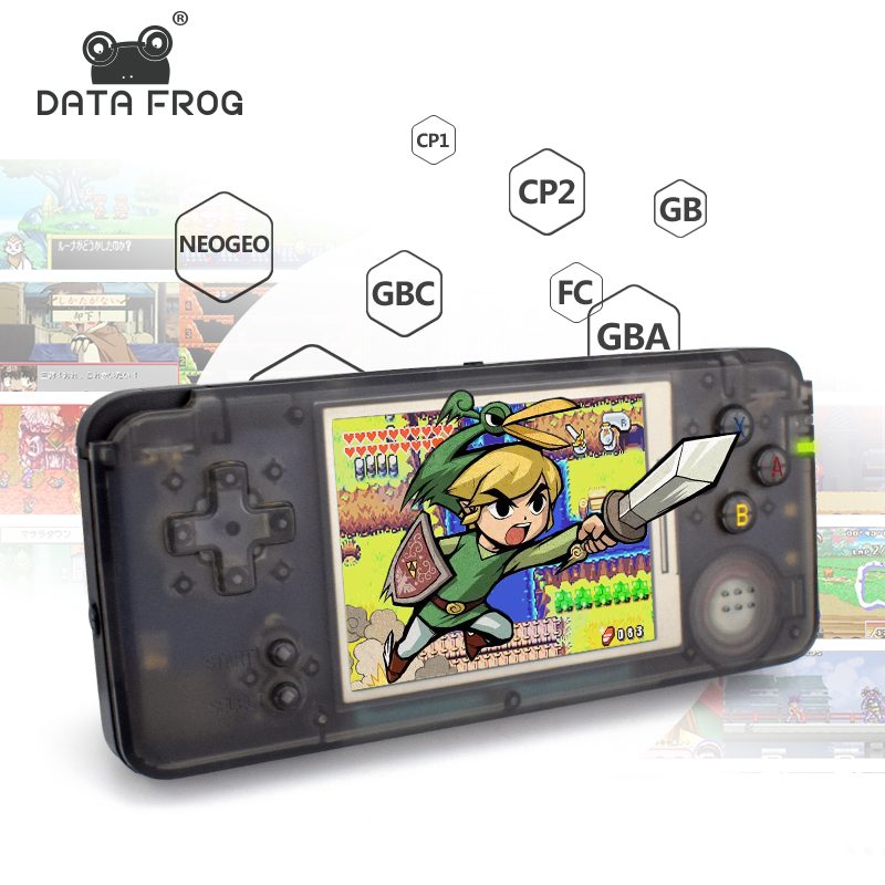 Data Frog Retro Handheld Game Console With Built-in 818 Classic Games
