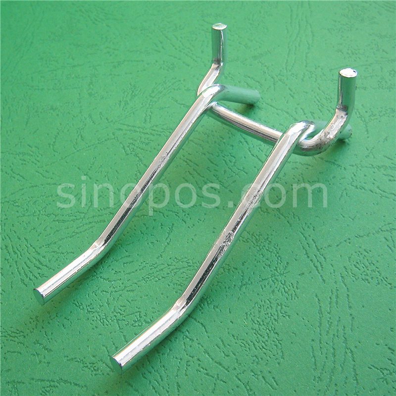 Twin Rods Prongs Steel Peg Hook Tool Display