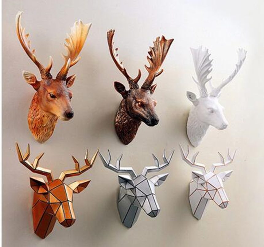 European Creative Simulation Animal Head Three Dimensional Pendant