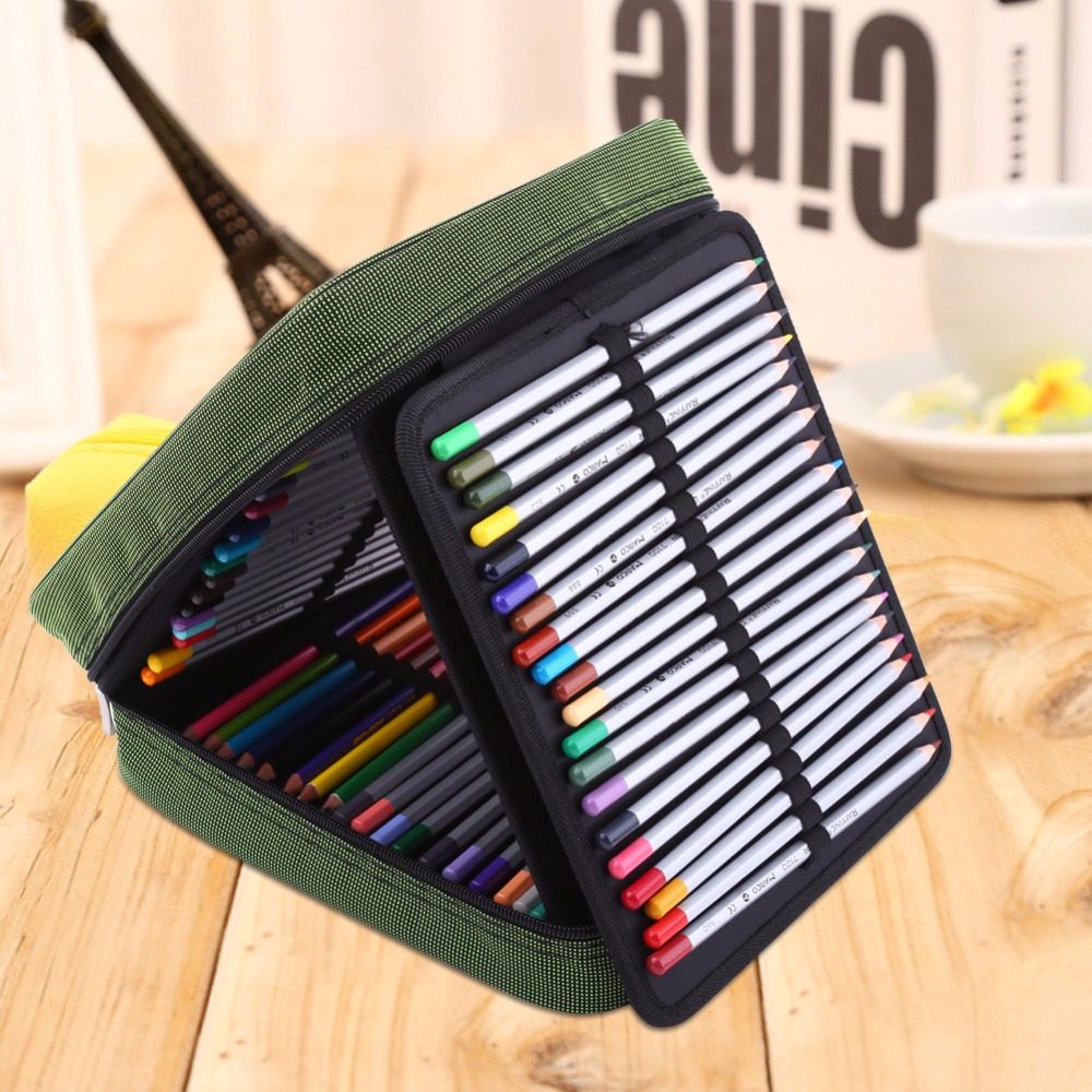 Topincin High Capacity 160 Slots Oxford Fabric Foldable Pencil Case Organizer