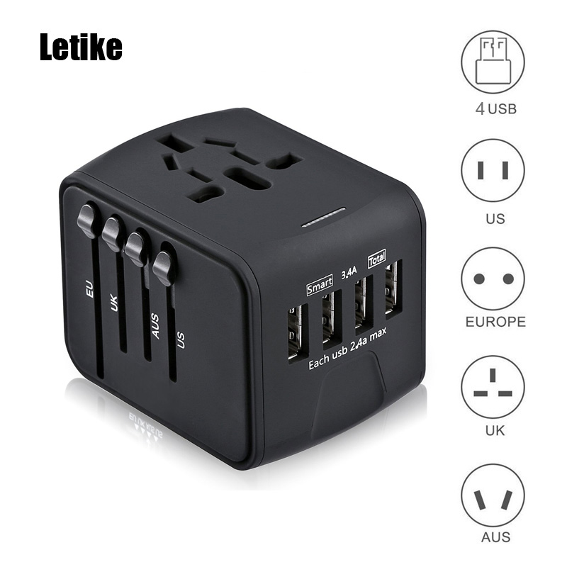 Letike Travel Adapter International Universal Power Adapter All-in-one