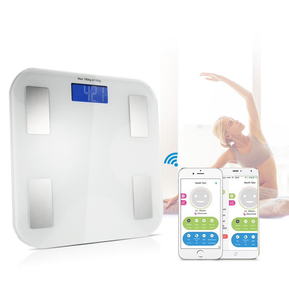 Bluetooth Digital Body Fat and Water Content Testing Weight Scales