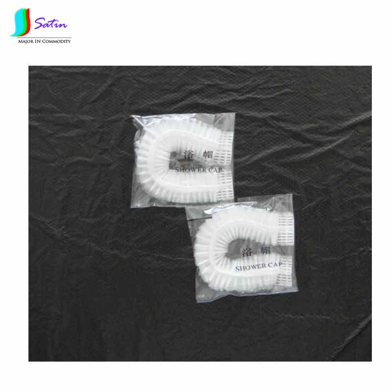 Eco-Friendly Pleated Bar Elastic Band Shower Disposable Cap