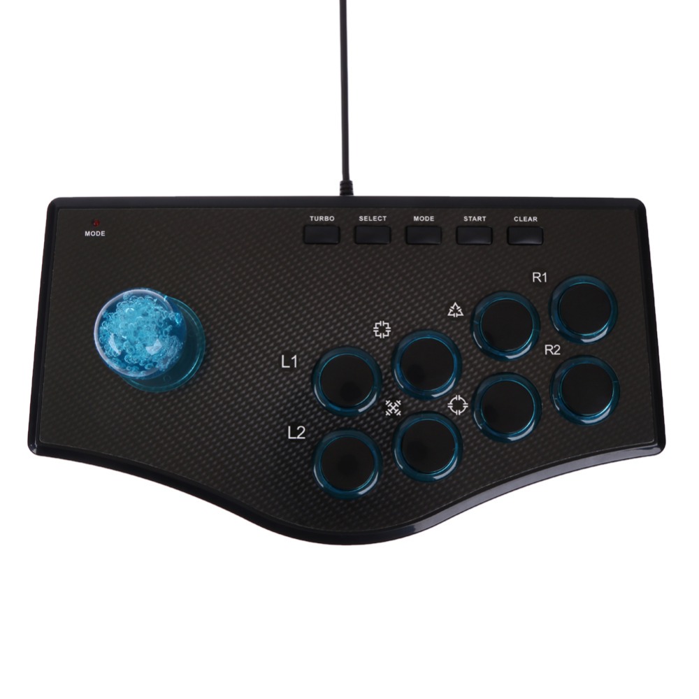 Alloysees USB Fighting Stick Arcade Joystick Gamepad Rocker Controller